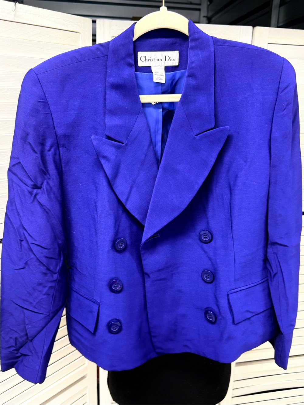 Vintage Christian Dior Vibrant Double-Breasted Blazer